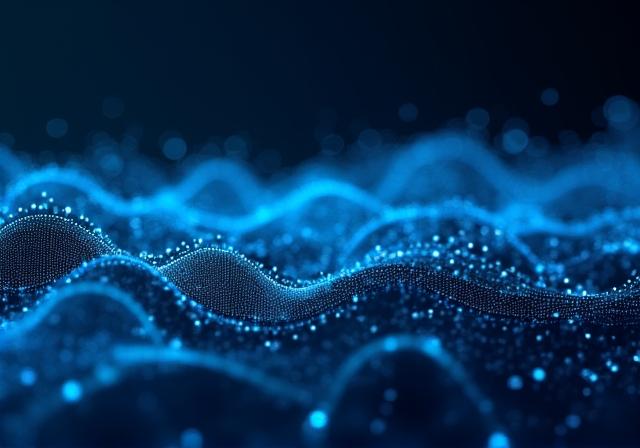 Complex 3D data visualization showing predictive trend lines